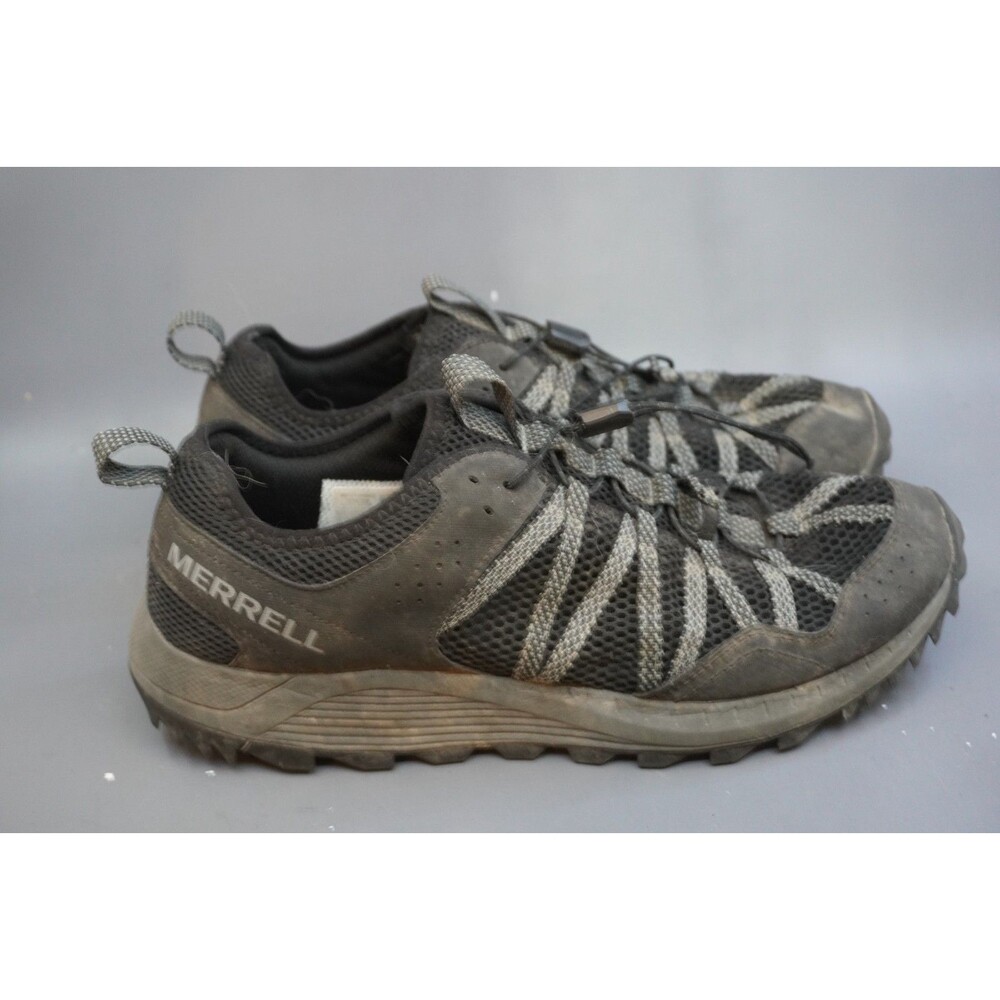 Merrell Wildwood Aerosport Men’s Size 12 Black Water Shoes Hiking J036109 Bungee